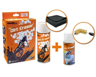 Foliatec Bike Dirt Eraser Set SchaumReiniger Wasserfrei KettenReiniger Fahrrad