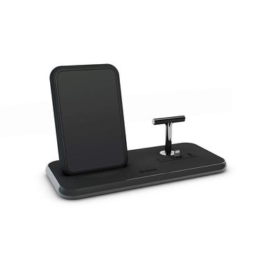 Zens Aluminium Stand + Dock Induktions-Ladegerät 2000 mA Apple schwarz - sehr gut