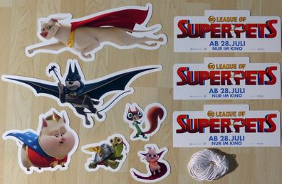 DC League of Super-Pets - Original-Satz Kino-Hängefiguren - Kinodeko