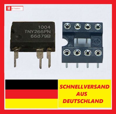TNY266PN + Sockel TNY266 Off-Line Switcher Regler IC DIP8 AC/ DC-Wandler 9.5W