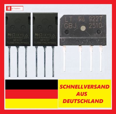2x IXGR40N60C2D1 Isoplus247 + GBJ-2510 Reparatur Set Gleichrichter Transistor