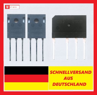 2x H40RF60 + GBJ-2508 Reparatur Set Induktionskochfeld Bosch Neff Siemens Set