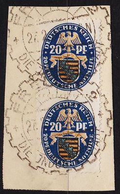 Germany REICH [1925] MiNr 0377 ( BStk ) [02] Wappen 2er