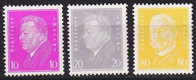 Germany REICH [1930] MiNr 0435-37 ( * / mh )