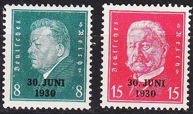 Germany REICH [1930] MiNr 0444-45 ( * / mh )