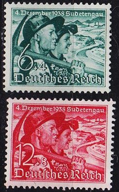 Germany REICH [1938] MiNr 0684-85 ( * / mh )