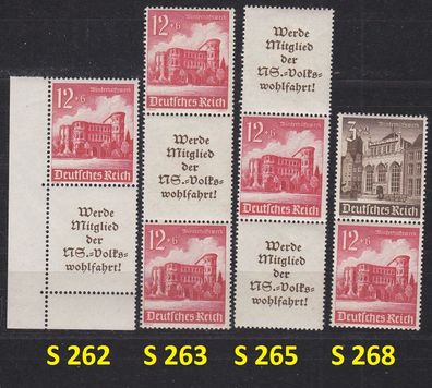 Germany REICH [Zdr] S258-S269 ex ( * */ mnh ) [02] Bauwerke