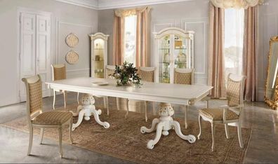 Esstisch Tisch Gruppe Esszimmer Wohnzimmer Garnitur Holz Design Tische