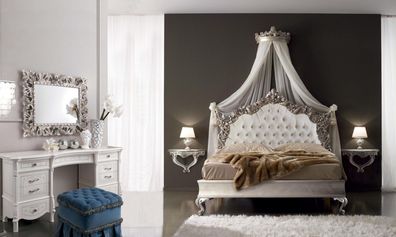 Luxus Chesterfield Betten Königliches Bett Palast Hotel Doppelbett Italien Möbel