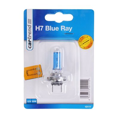 Cartrend H7 12V 55W Blue Ray Light Xenon Look Effekt Blau HalogenBirne Lampe