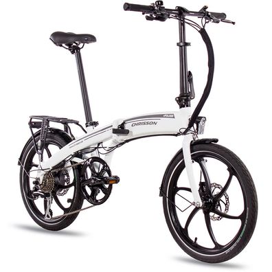 20 Zoll E-Bike Faltrad Klapprad Elektrofahrrad Chrisson eFolder 10Ah 8G Acera weiß