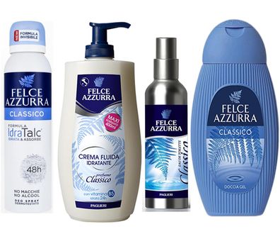 Paglieri Felce Azzurra Classico Geschenkset mit 4 Produkten (Deodorant, EdT, Dusch...
