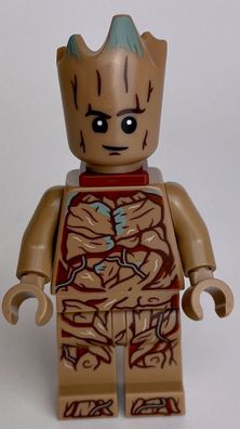 Lego Marvel, Teen Groot - Dark Tan with Neck Bracket (sh836) NEU