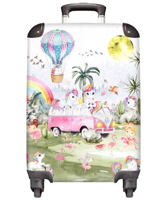 Kinderkoffer - Handgepäck - Koffer mit 4 Rollen - Reisegepäck - Mädchen - Einhorn