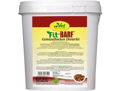 Fit-BARF Gemüseflocken Dreierlei Ergänzungsfuttermittel 2,5 kg