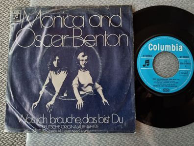 Monica and Oscar Benton - Was ich brauche, das bist Du 7'' Vinyl Germany
