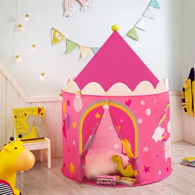 Hansiro Spielzelt für Kleinkinder 101 x 135 cm(Ø x H) Pink
