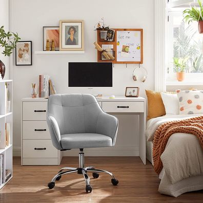 Hansiro Bürostuhl Schreibtischstuhl bis 120 kg belastbar Hellgrau