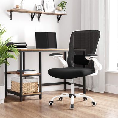 Hansiro Bürostuhl Schreibtischstuhl bis 120 kg belastbar Schwarz-Weiß