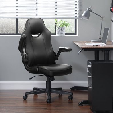 Hansiro Bürostuhl Schreibtischstuhl bis 150 kg belastbar Schwarz