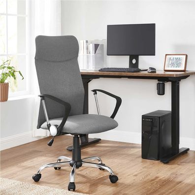 Hansiro Bürostuhl Schreibtischstuhl neigbar bis 120 kg belastbar Grau