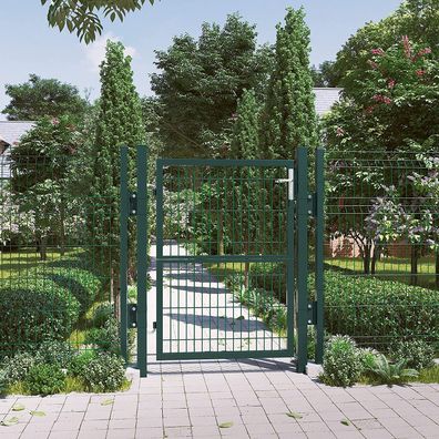 Hansiro Gartentor aus verzinktem Stahl 106 x 125 cm Grün