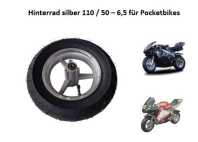 Hinterrad 110 / 50 - 6,5 Felge Reifen Schlauch Scooter Pocket Bike Pocketbike