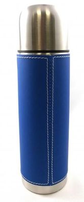 Isolierflasche Edelstahl 1,0L mit Überzug blau
