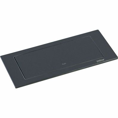 EVOline Backflip drehbare Steckdose USB Charger Küche Schreibtisch schwarz matt