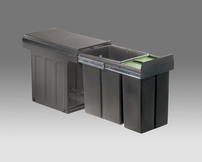 Wesco Profiline Bio- Double 30 DT Abfallsammler Küche mit Vollauszug + Bio Cap