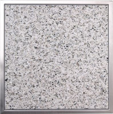 Einbau Granitfeld Arbeitsplatte 250x250 mm mit Edelstahlwanne Bianco Cristall