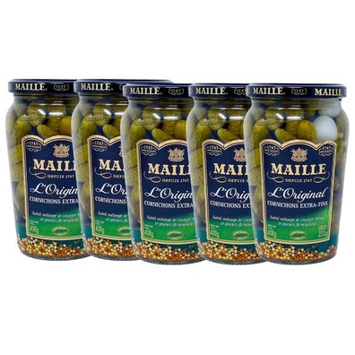 Maille Mini Gurken Cornichons Extra fein 5 x 400 Gramm