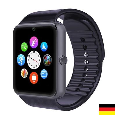 Bluetooth Smartwatch Armband Uhr für iOS iPhone Android + Kamera SIM Handy GT08