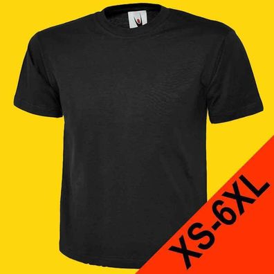 Unisex T-Shirt UC301 Uneek 100% Baumwolle 180g/ m² schwarz (Gr. XS-6XL)