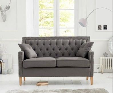 Chesterfield Sofa Couchen Polster Garnitur Couch Polster Stoff 2 Sitz jvmoebel