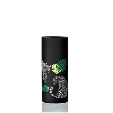 Vase Jungel Dschungel schwarz Kristallvase 260 mm Dekovase Blumenvase