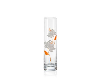 Vase Spring Blumenvase orange weiß S1700 Kristallvase 240 mm Dekovase