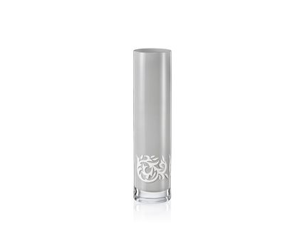 Vase Spring weiß grau S1702 Kristallvase 240 mm Dekovase