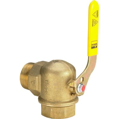 Viega Gaszählerkugelhahn G2110 R/ Rp 1, Messing, Eck 525132