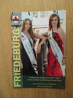 Friedeburger Burgfräulein 2014/2015 Verena Getrost & Hofdame Nadja Linnik Autogramme!