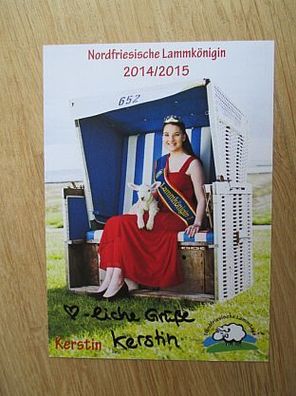 Nordfriesische Lammkönigin 2014/2015 Kerstin Carstensen - handsigniertes Autogramm!!!