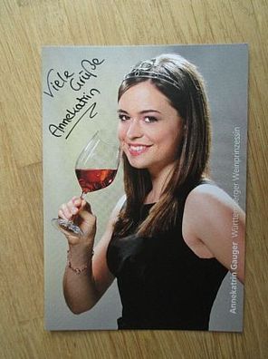 Württemberger Weinprinzessin 2014/2015 Annekatrin Gauger - handsigniertes Autogramm!!