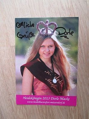 Heidekönigin 2013 Dorle Macke - handsigniertes Autogramm!!!