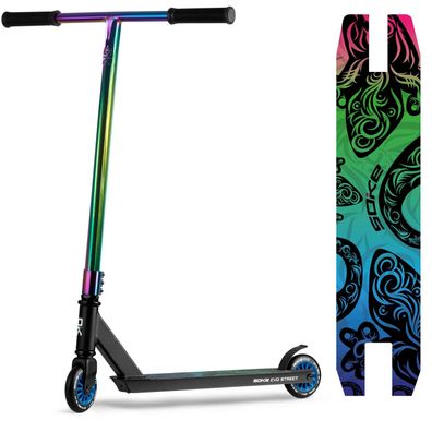 Soke Evo Stunt Scooter Black Rainbow - Rennscooter - 360º Lenker