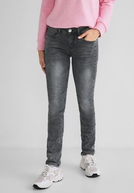 Street One - Casual Fit Jeans in Authentic Grey Random Wash