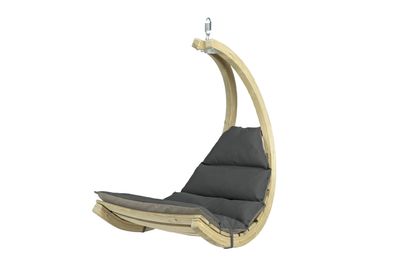 Amazonas Swing chair anthracite-Hängestuhl aus Holz mit Kissen Hängestuhl