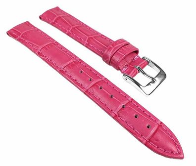 Alligator Prägung Ersatzband Uhrenarmband Kalbsleder Band Pink 23539S