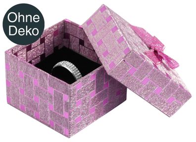 Schmuckbox 5,5 x 5,5 x 4 cm ohne Druck pink