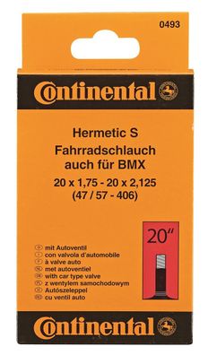 Continental 0493 Fahrradschlauch 20 x 1,75-2,125 (47-57-406) - Autoventil