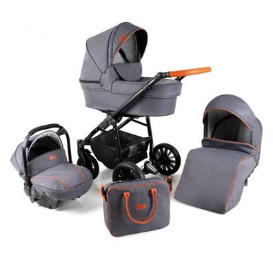 Lux4Kids Kinderwagen 3in1 2in1 Isofix Konfigurator Farbwahl Buggy Autositz For